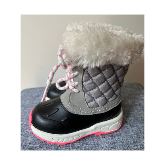 Carters Little Girls Toddler Size 5 Winter Snow Boots Duck Boots - Picture 3 of 13
